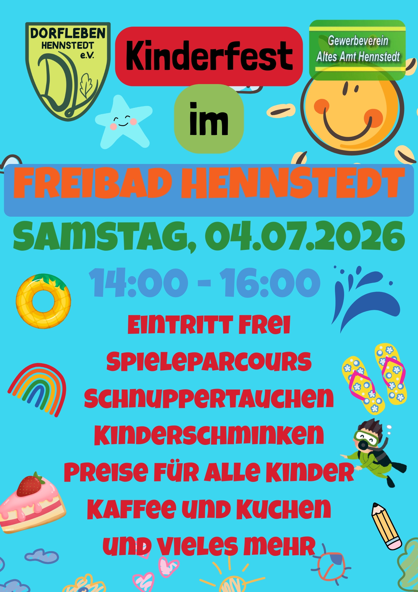 Kinderfest im Freibad Hennstedt
