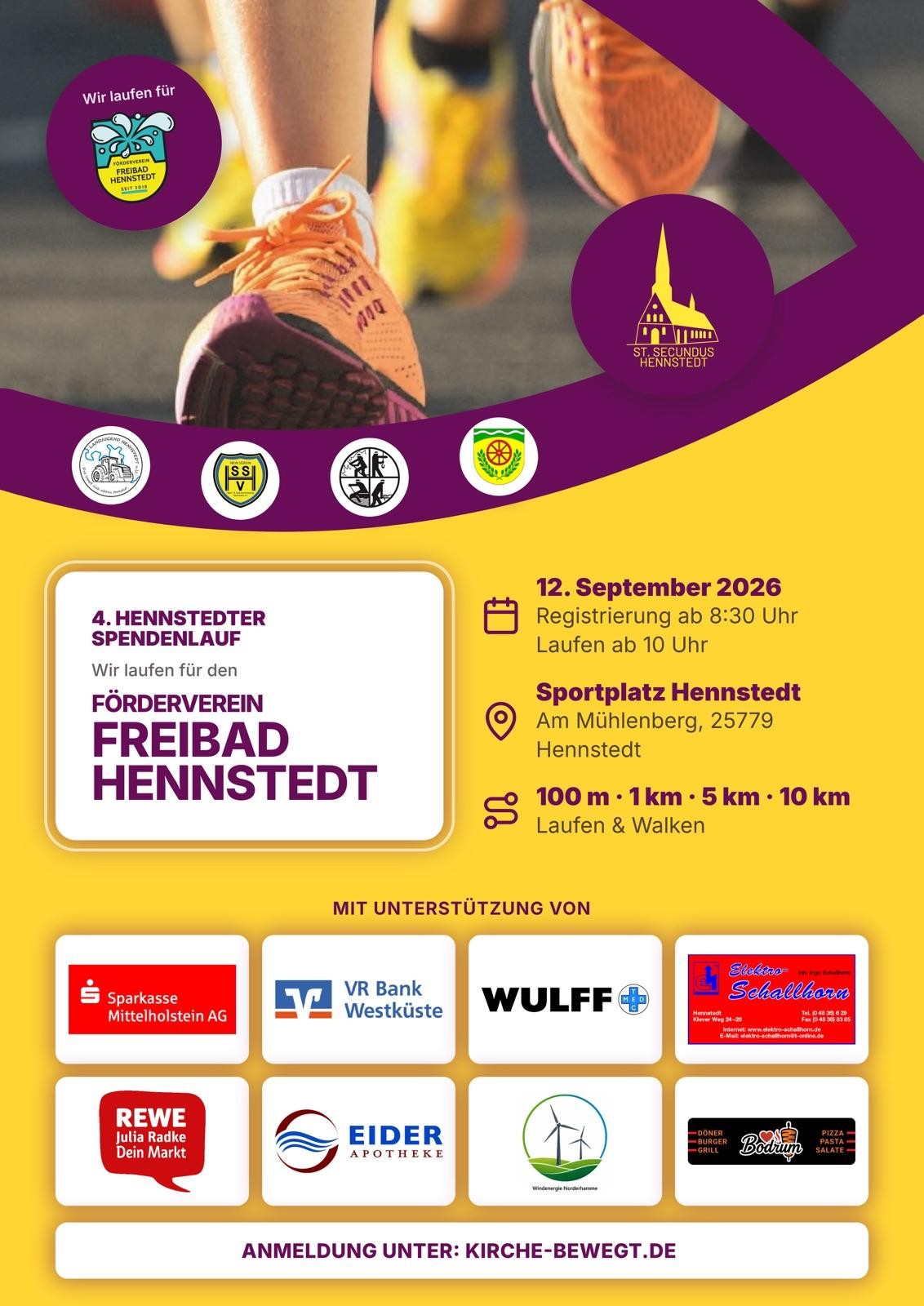 Spendenlauf für den Förderverein Freibad Hennstedt e.V.