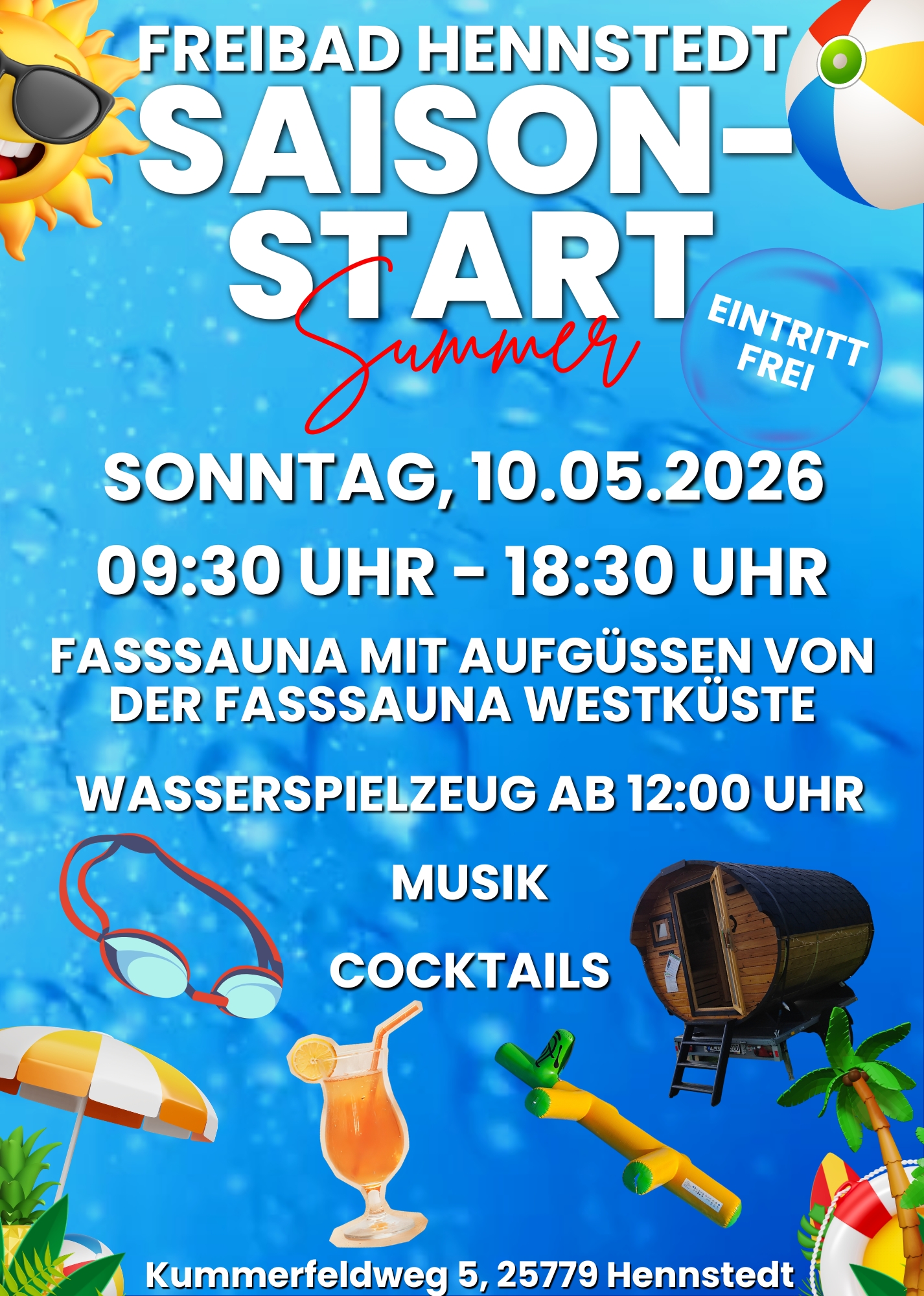 Saisonstart im Freibad Hennstedt