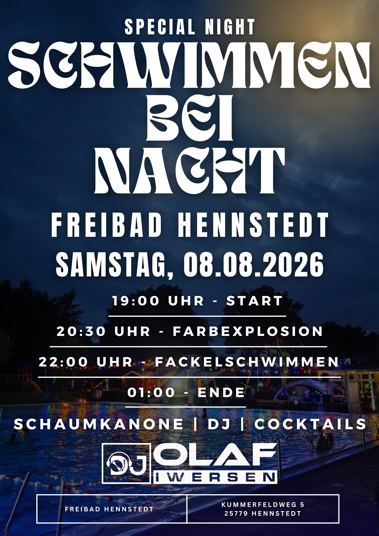 Schwimmen bei Nacht