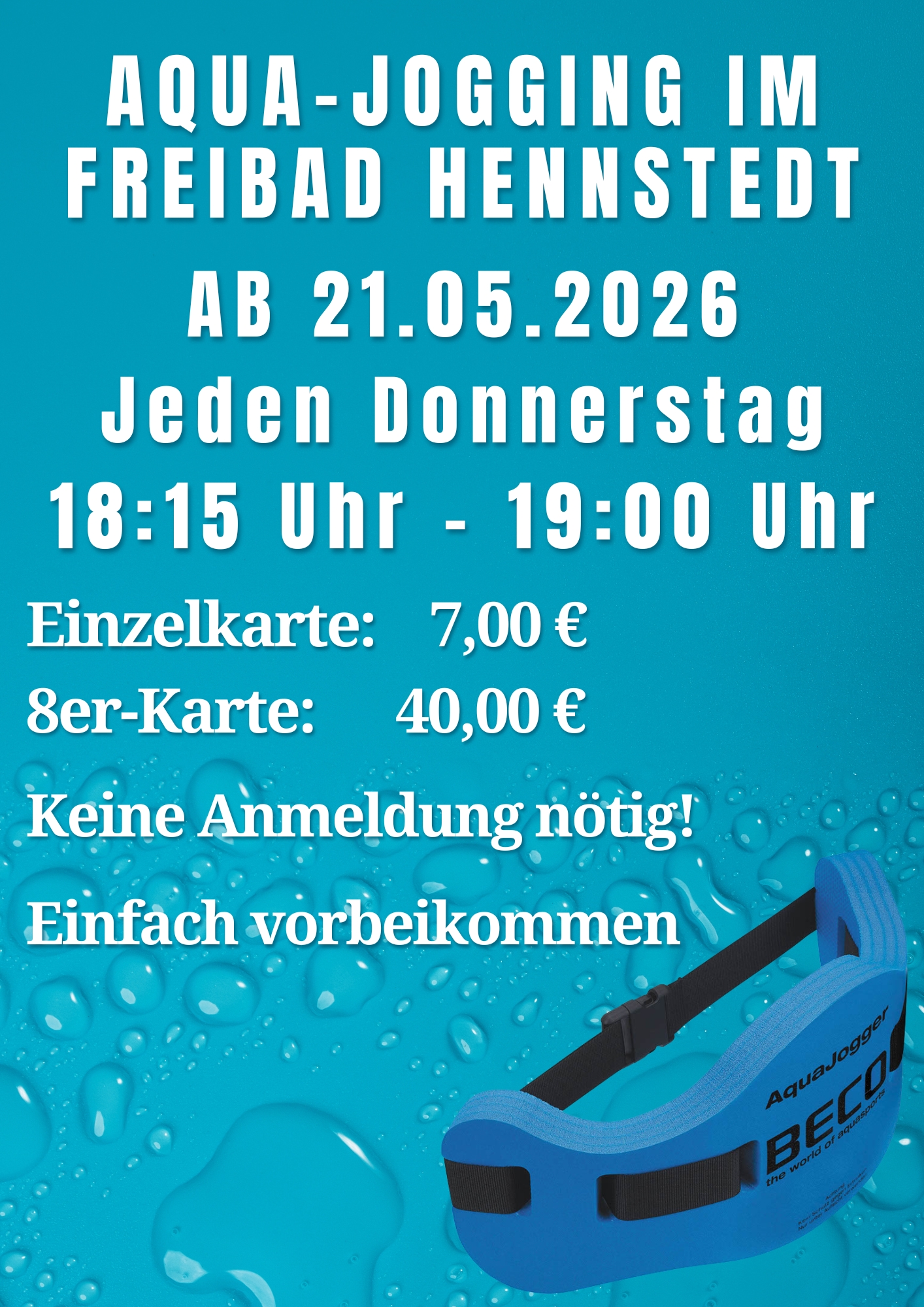 Aqua-Jogging im Tiefwasser mit Merle